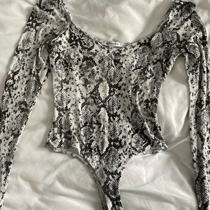 Snake print bodysuit